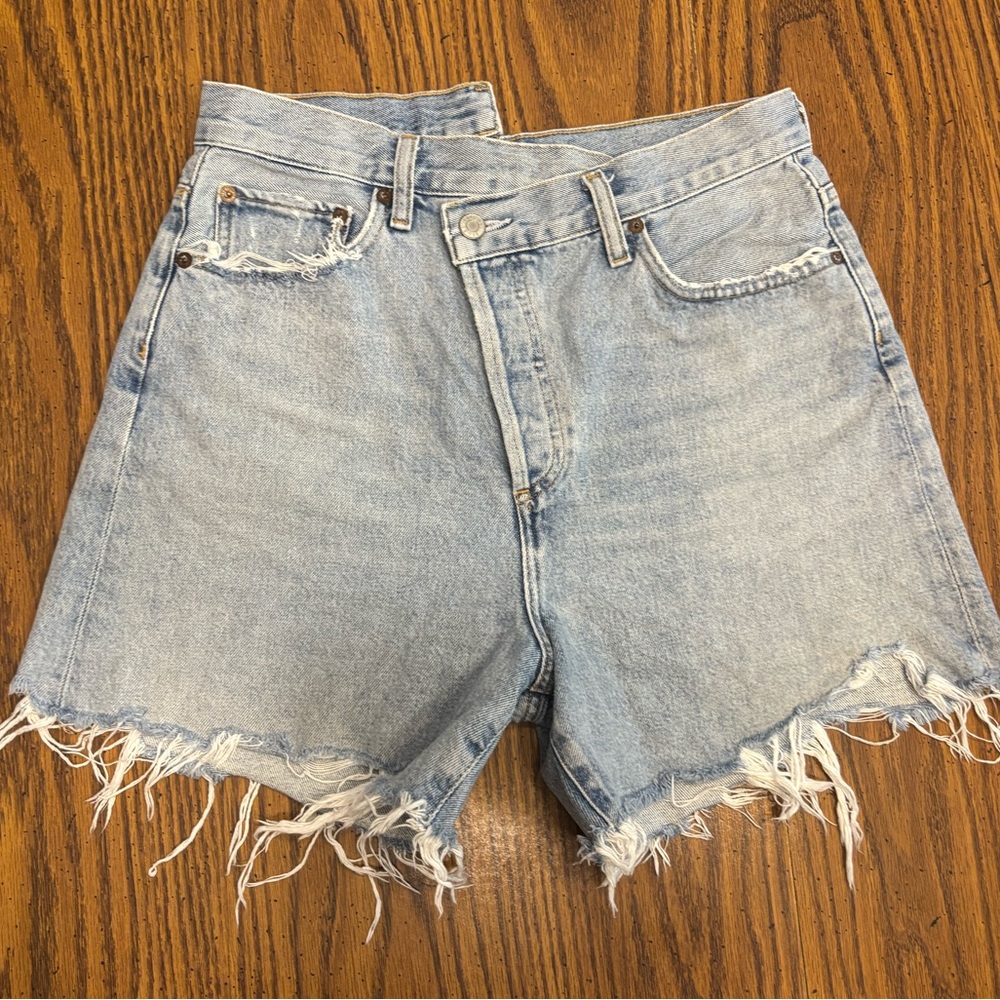 Agolde Criss Cross Jean Shorts - Picture 2 of 6